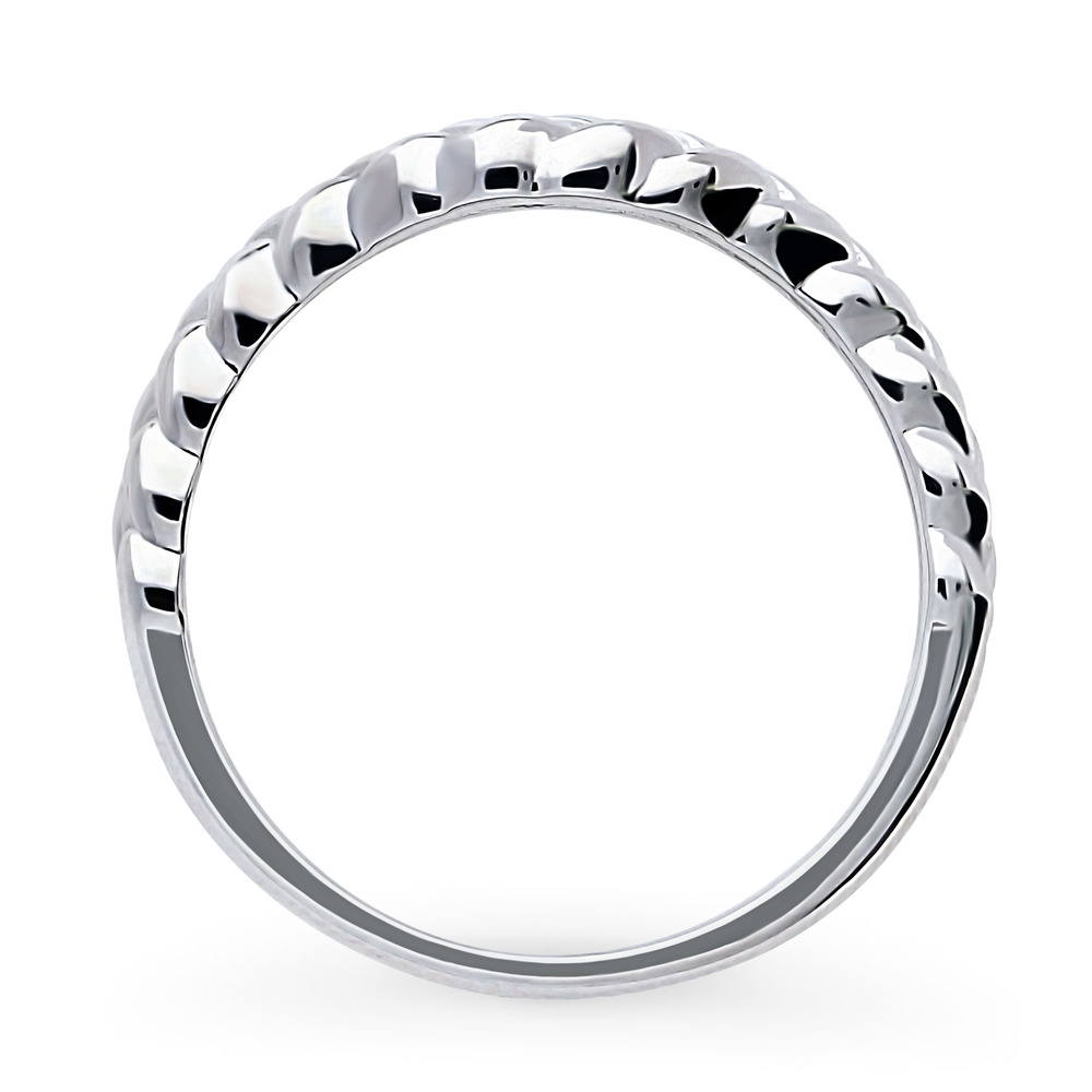 Alternate view of Woven Curved Band in Sterling Silver, 8 of 9