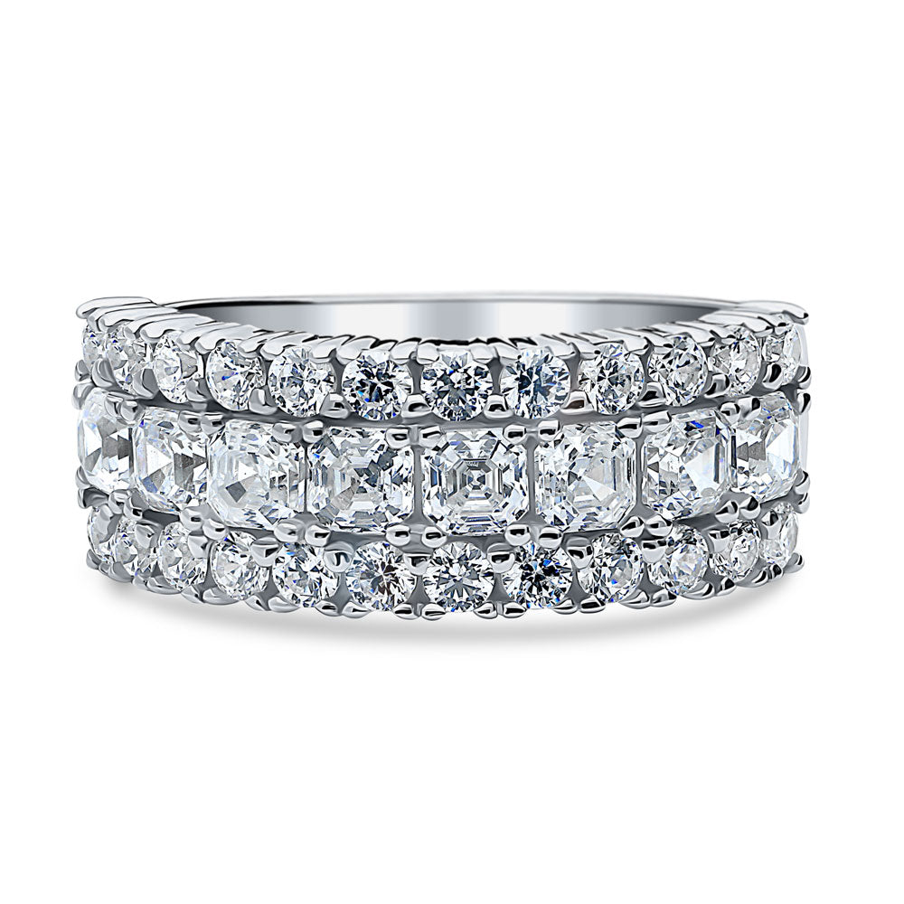 Art Deco CZ Half Eternity Ring in Sterling Silver, 1 of 10