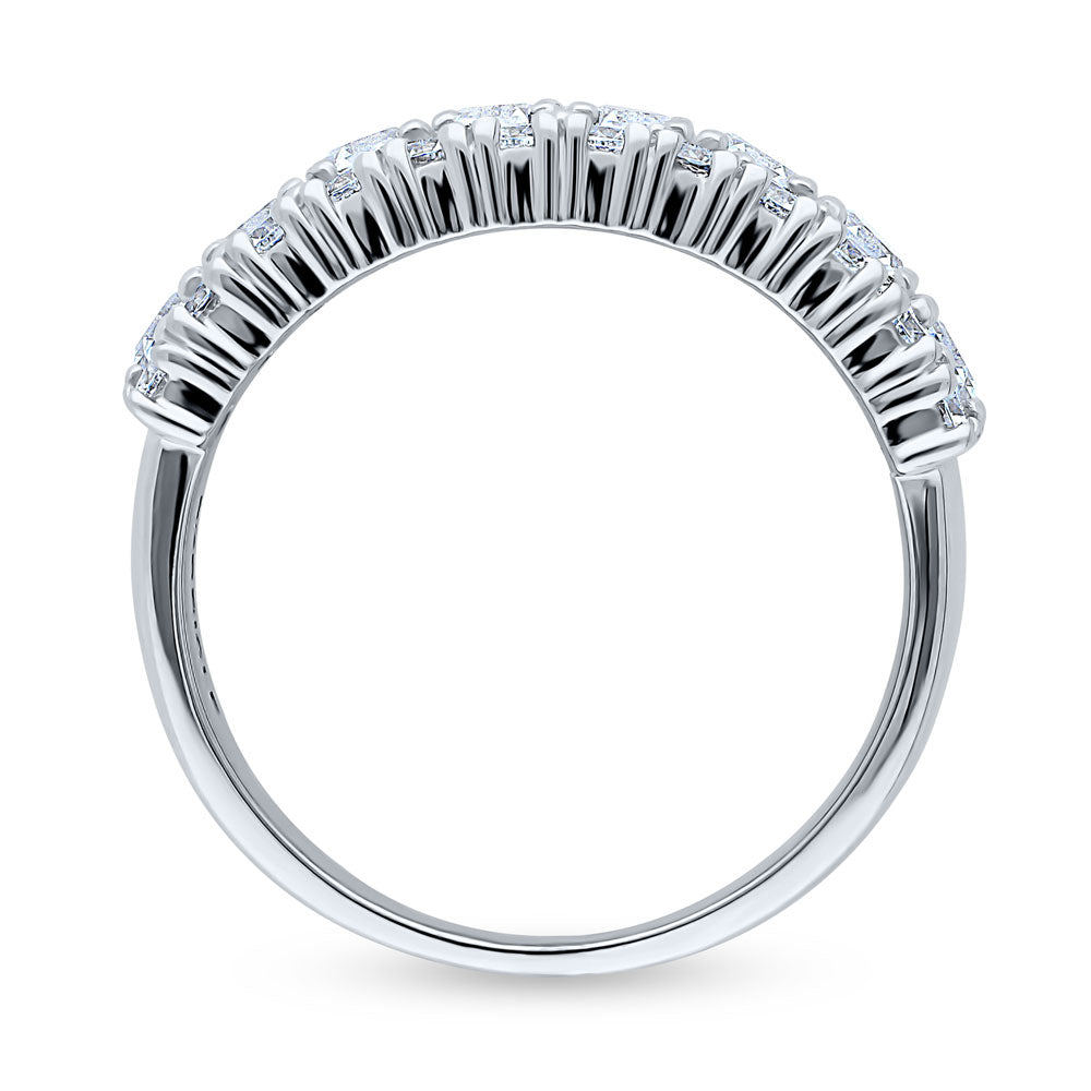 Alternate view of Art Deco CZ Half Eternity Ring in Sterling Silver, 7 of 9