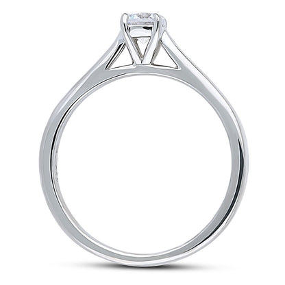 Solitaire 0.35ct CZ Ring in Sterling Silver