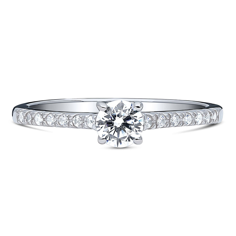 Solitaire 0.35ct Round CZ Ring in Sterling Silver, 1 of 9
