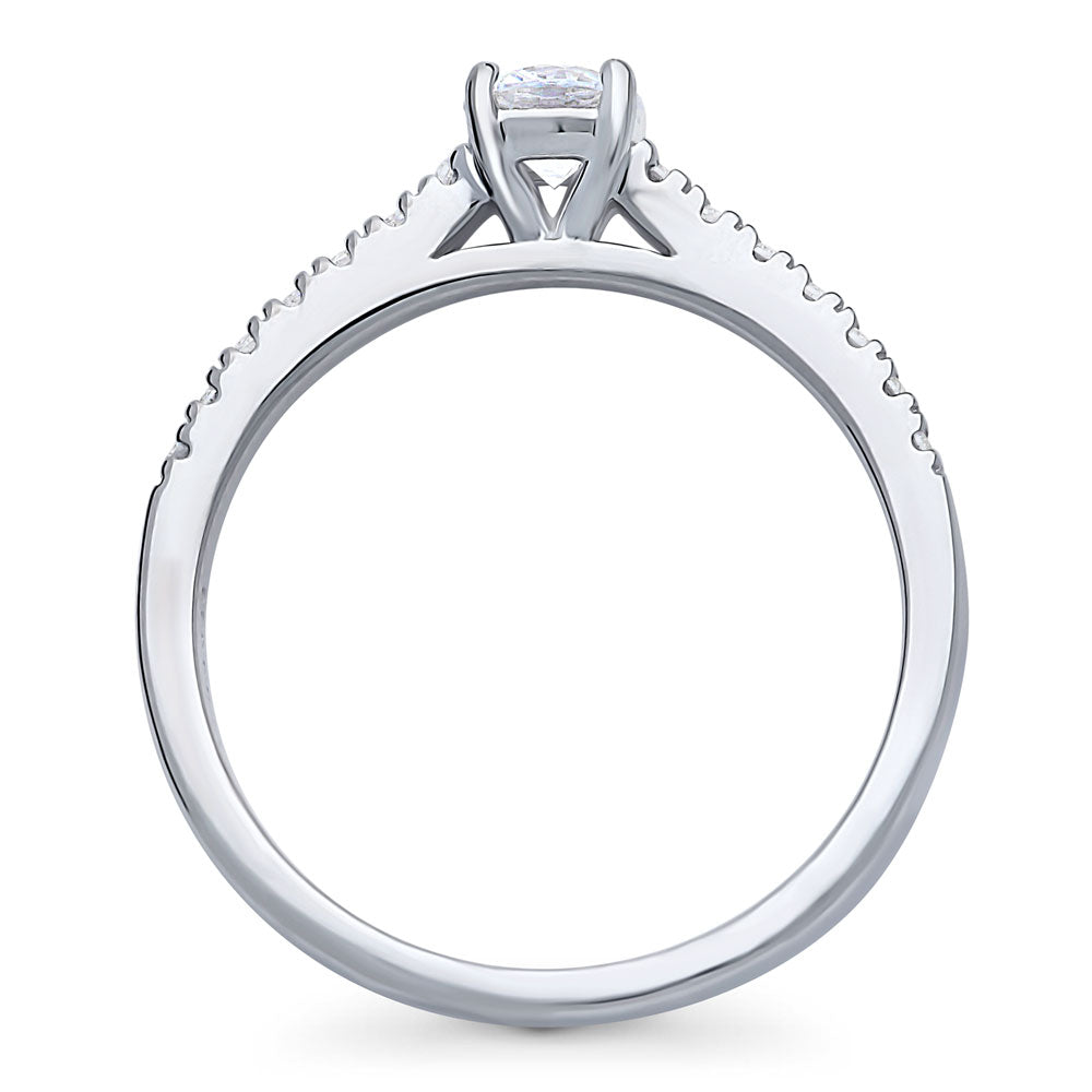 Alternate view of Solitaire 0.35ct Round CZ Ring in Sterling Silver, 8 of 9