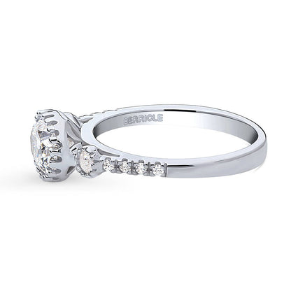 3-Stone 1.2ct Oval CZ Ring in Sterling Silver