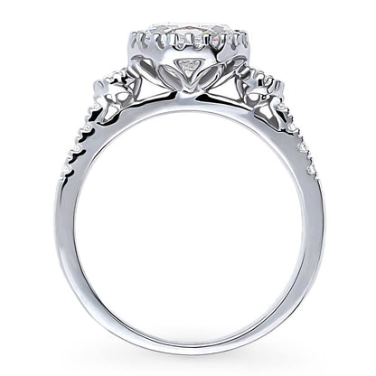 3-Stone 1.2ct Oval CZ Ring in Sterling Silver
