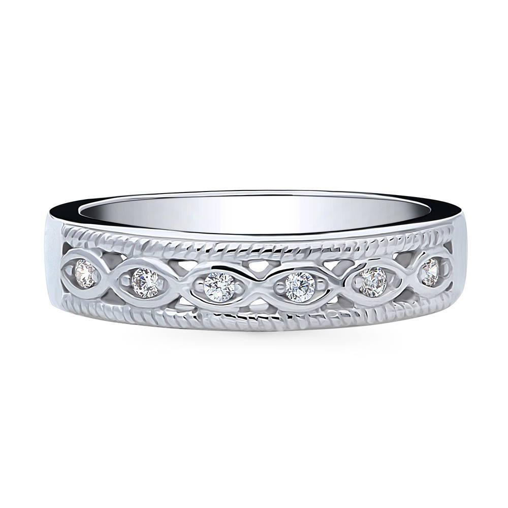 Woven CZ Band in Sterling Silver, 1 of 9