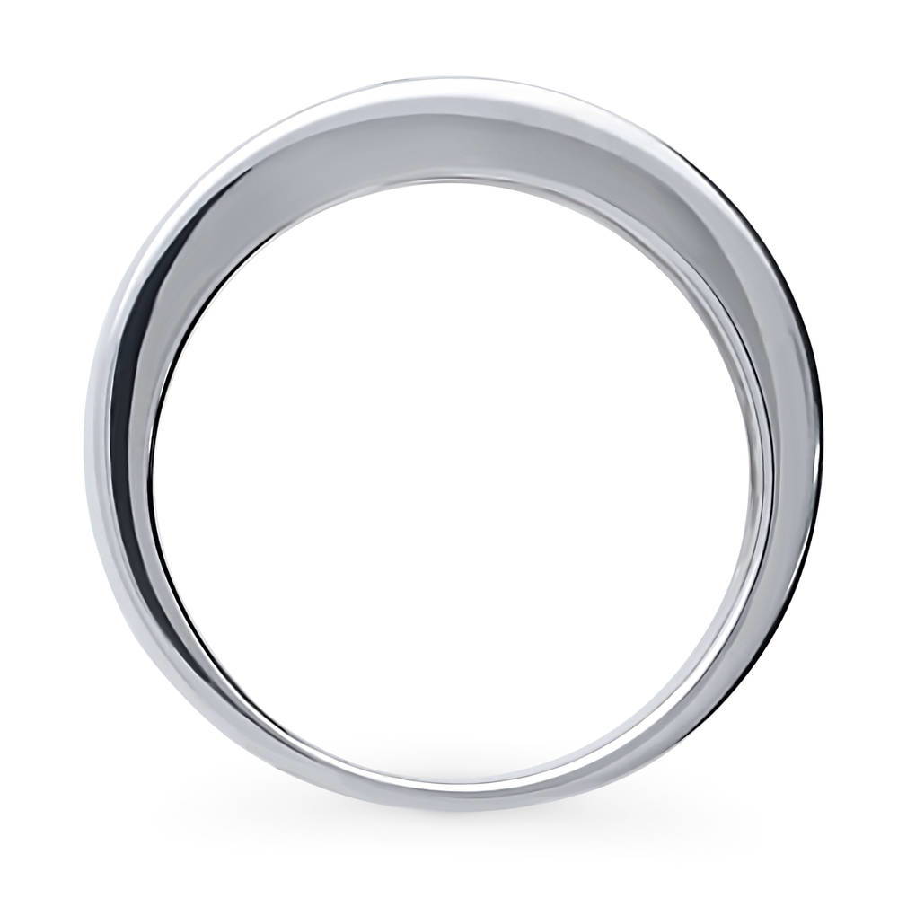 Alternate view of Red Channel CZ Eternity Ring in Sterling Silver, 8 of 9