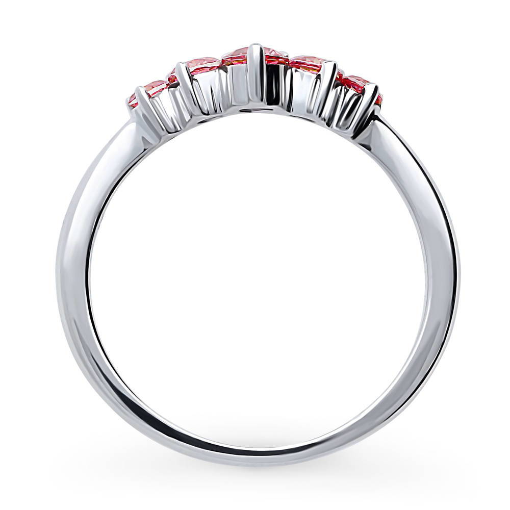 Alternate view of 5-Stone Wishbone CZ Band in Sterling Silver, 8 of 9