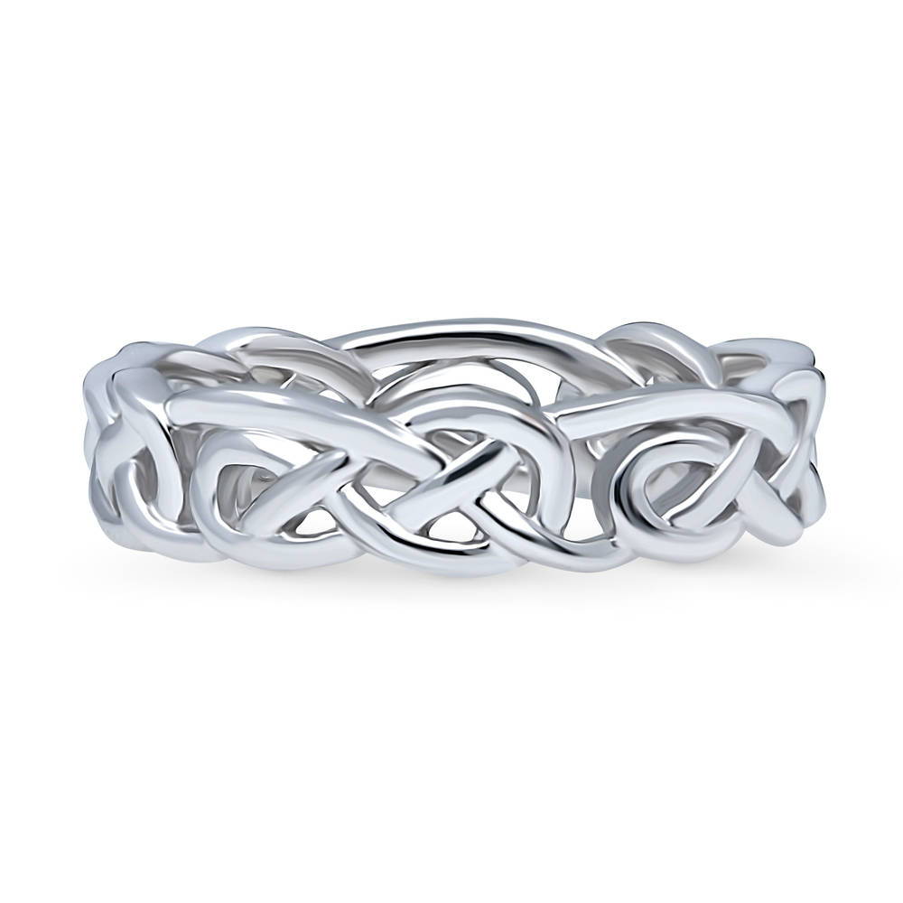 Woven Celtic Knot Stackable Band in Sterling Silver, 1 of 8