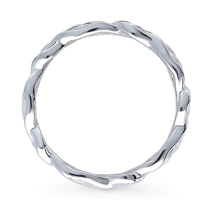 Woven Celtic Knot Band in Sterling Silver
