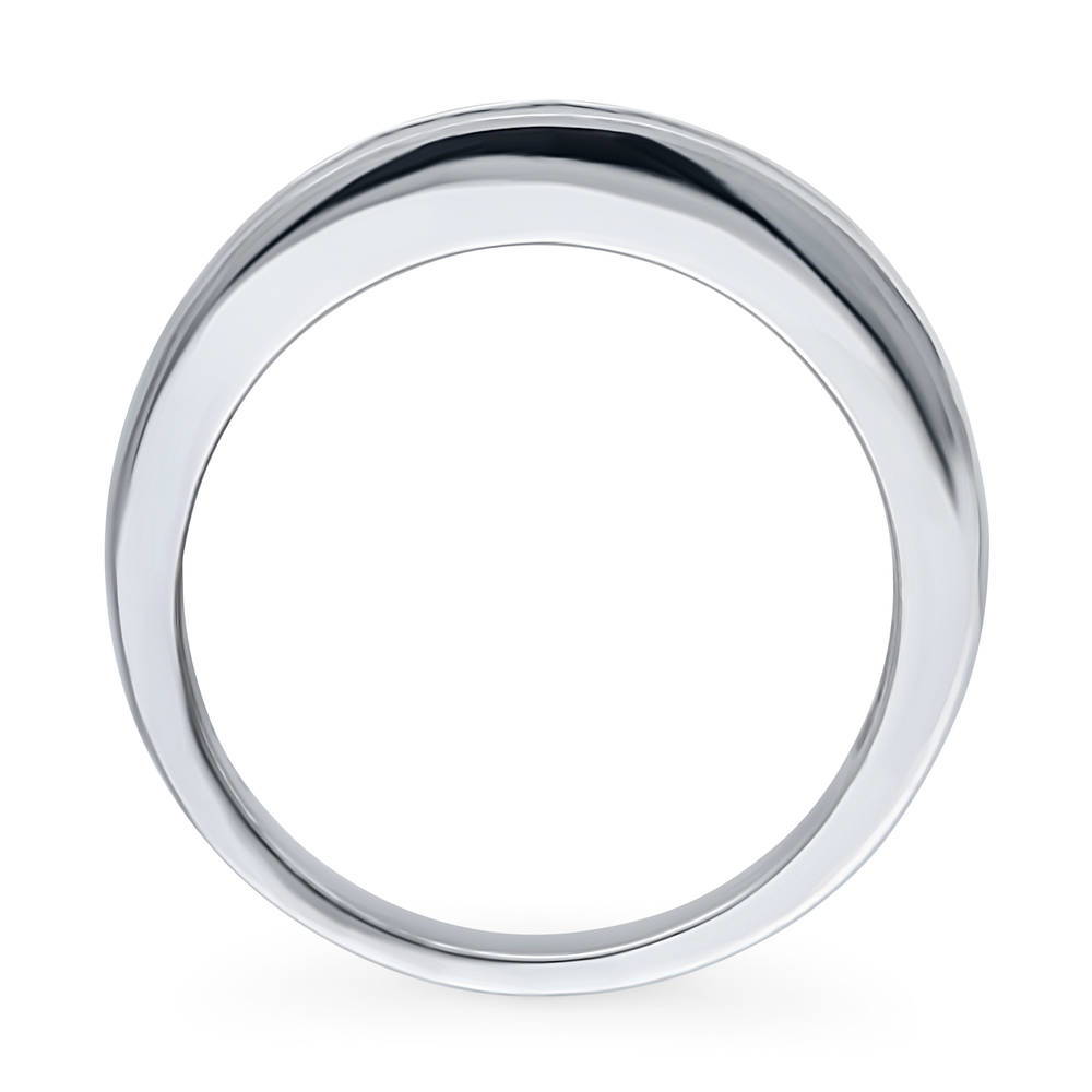 Alternate view of Channel Cushion CZ Eternity Ring in Sterling Silver, 8 of 9