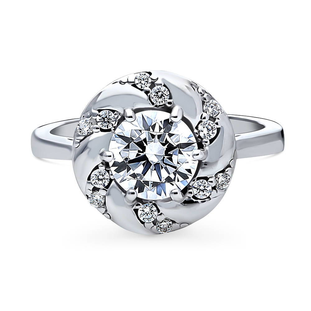 Woven Wreath CZ Ring in Sterling Silver, 1 of 9