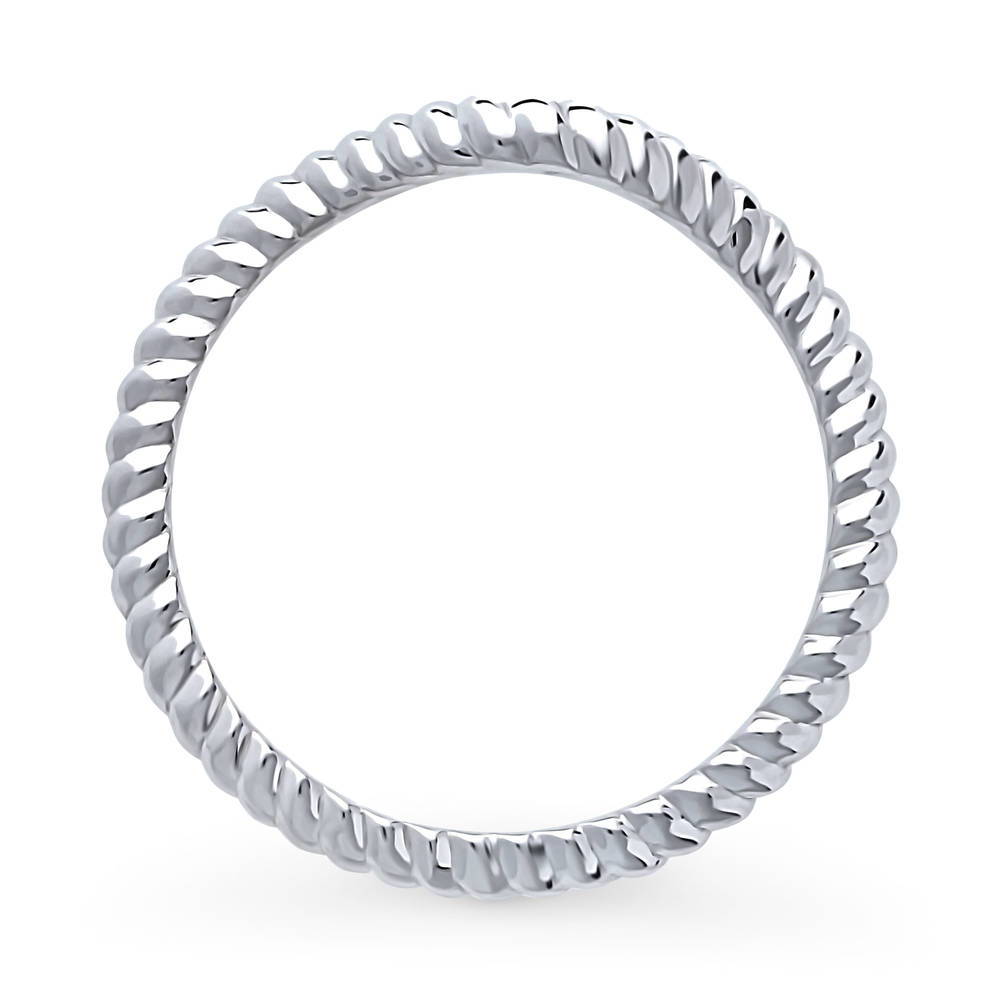 Alternate view of Woven Wishbone Chevron Band in Sterling Silver, 8 of 9