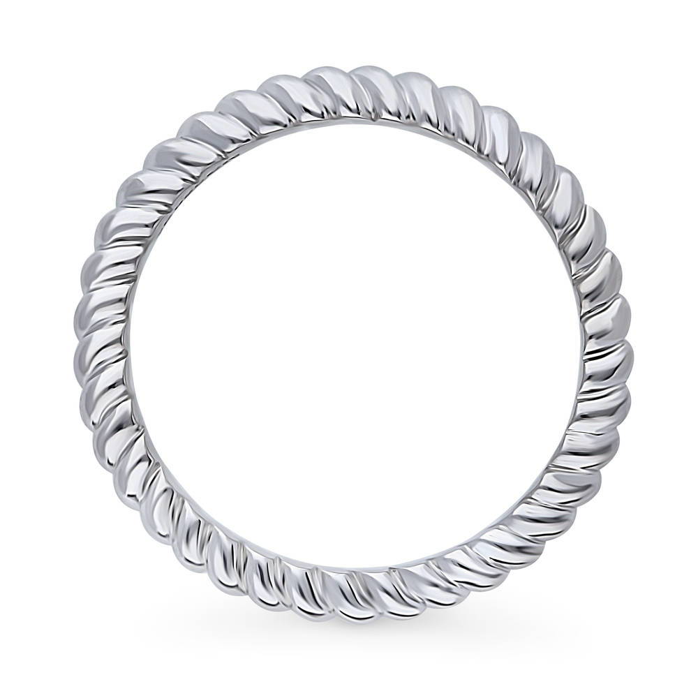 Angle view of Woven Band in Sterling Silver, 5 of 8