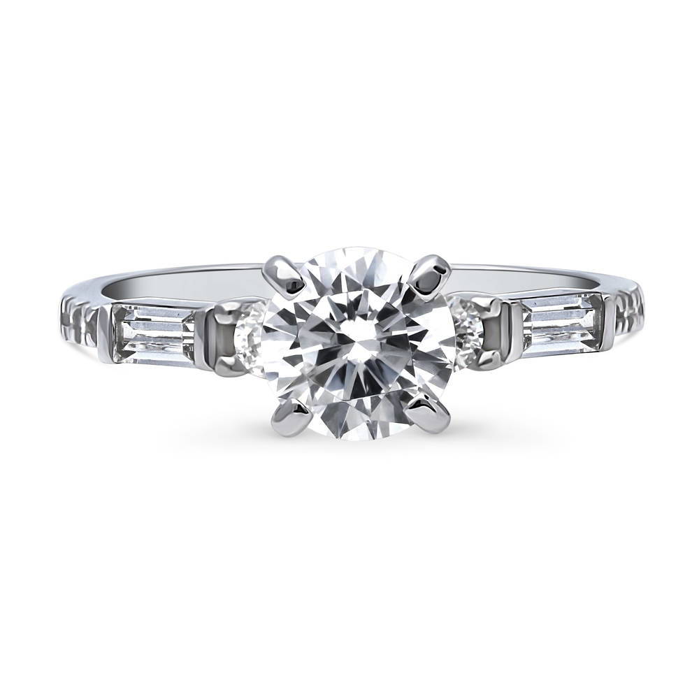 Solitaire Art Deco 1ct CZ Ring in Sterling Silver