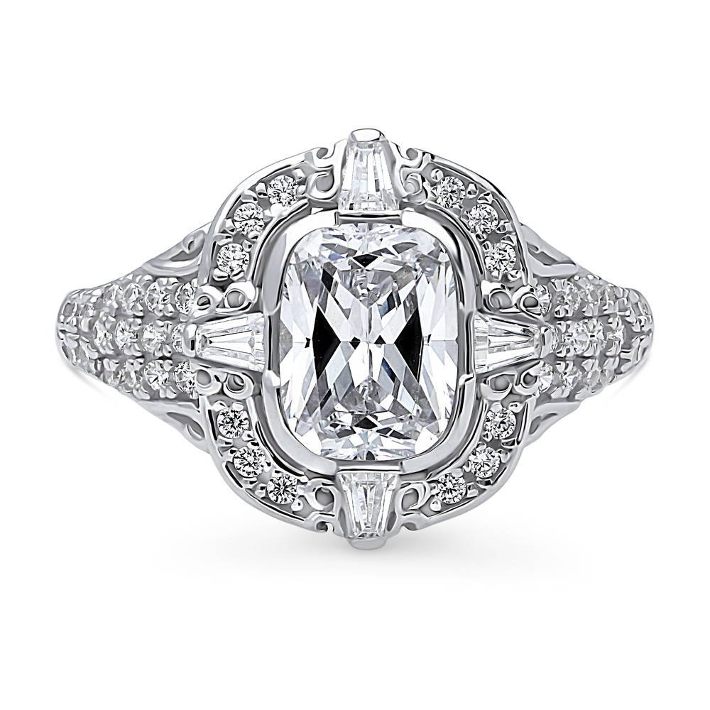 Art Deco CZ Ring in Sterling Silver