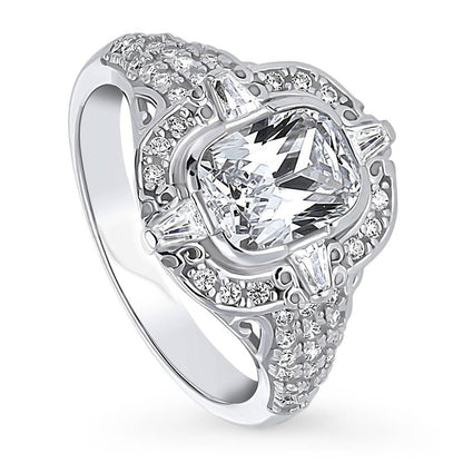 Art Deco CZ Ring in Sterling Silver