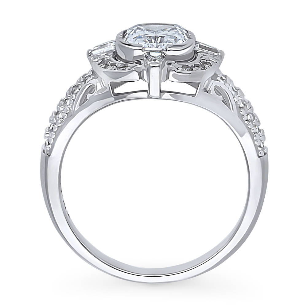 Alternate view of Art Deco CZ Ring in Sterling Silver, 8 of 9