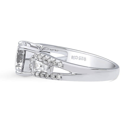 Solitaire 2ct CZ Ring in Sterling Silver