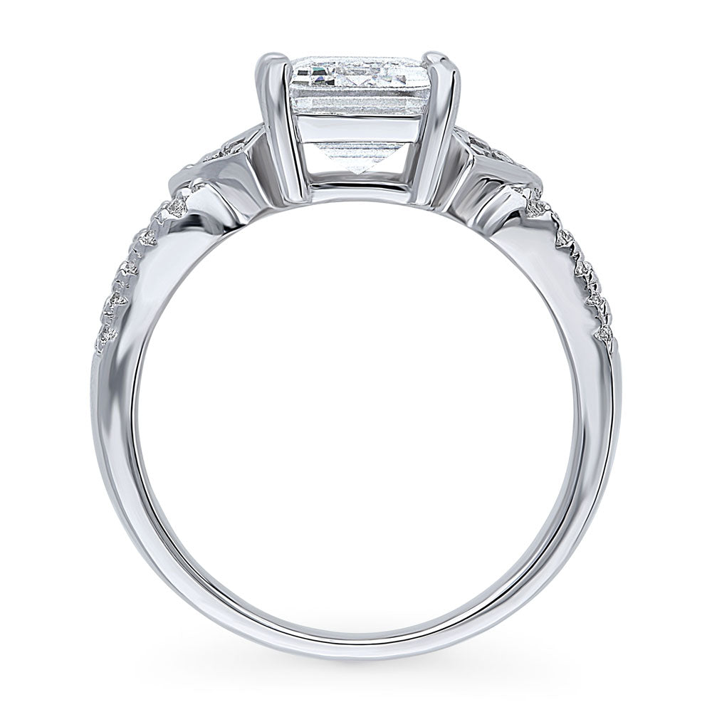 Alternate view of Arrow CZ Split Shank Ring in Sterling Silver, 8 of 9