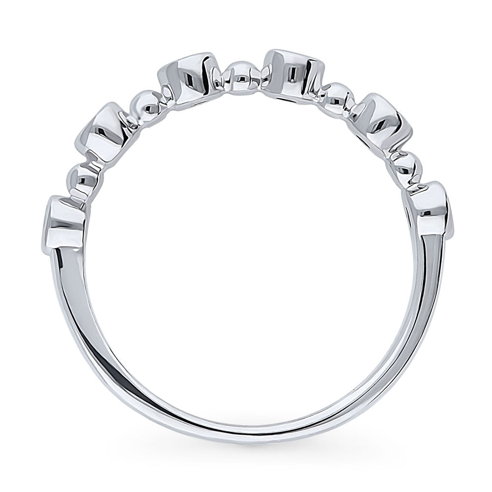 Alternate view of Bubble Bead Bezel CZ Eternity Ring in Sterling Silver, 8 of 9