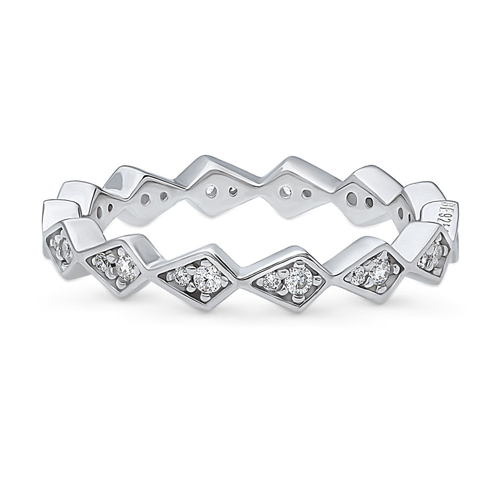 CZ Eternity Ring in Sterling Silver, 1 of 8
