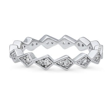 CZ Eternity Ring in Sterling Silver
