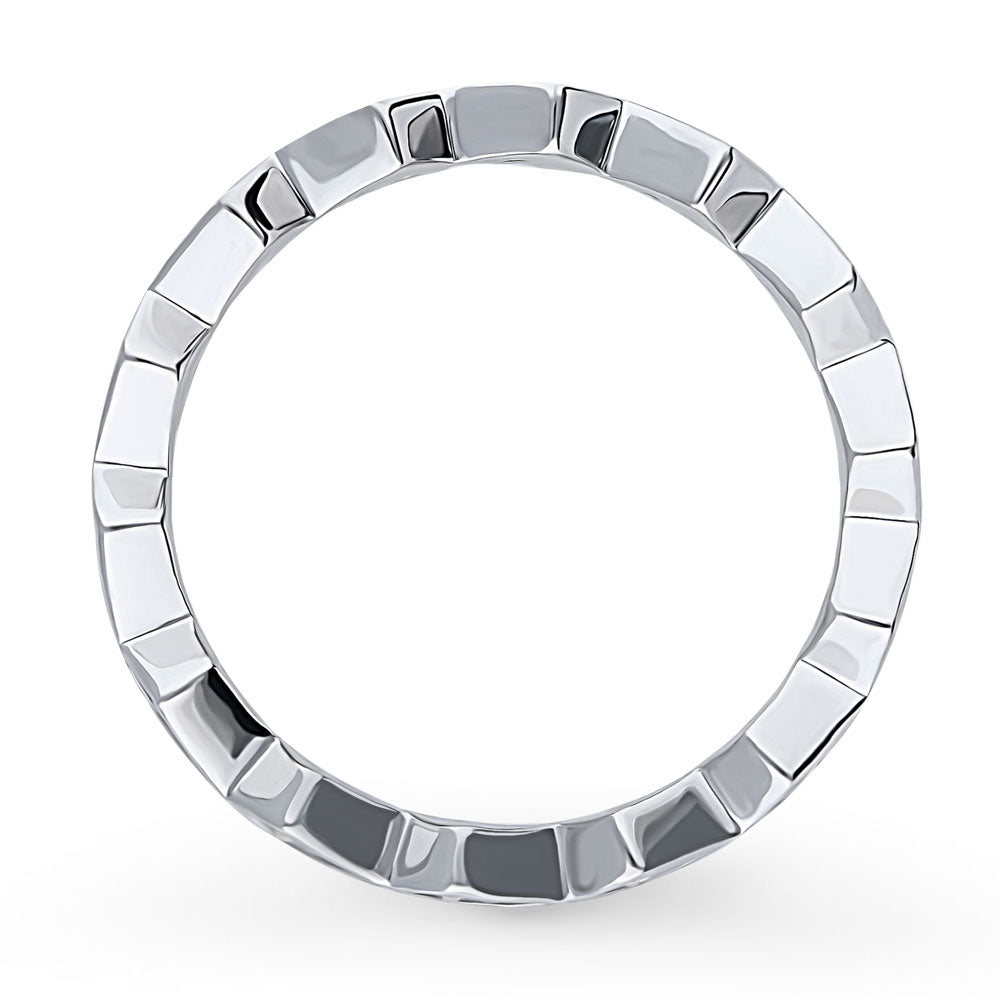 Angle view of CZ Eternity Ring in Sterling Silver, 4 of 7