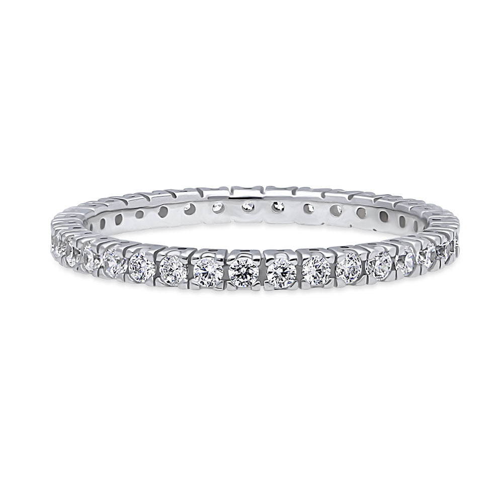CZ Eternity Ring in Sterling Silver, 1 of 14