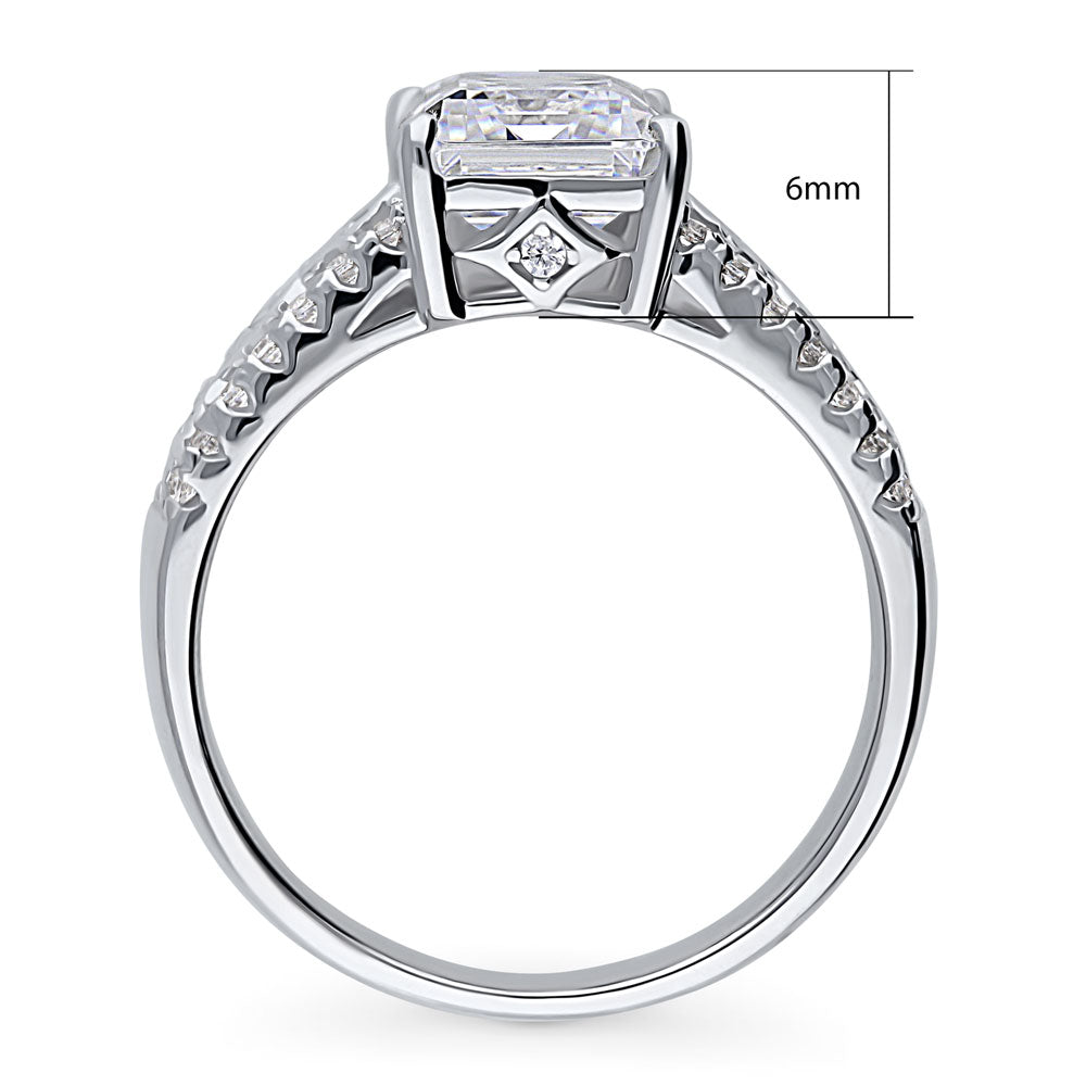 Art Deco CZ Ring in Sterling Silver