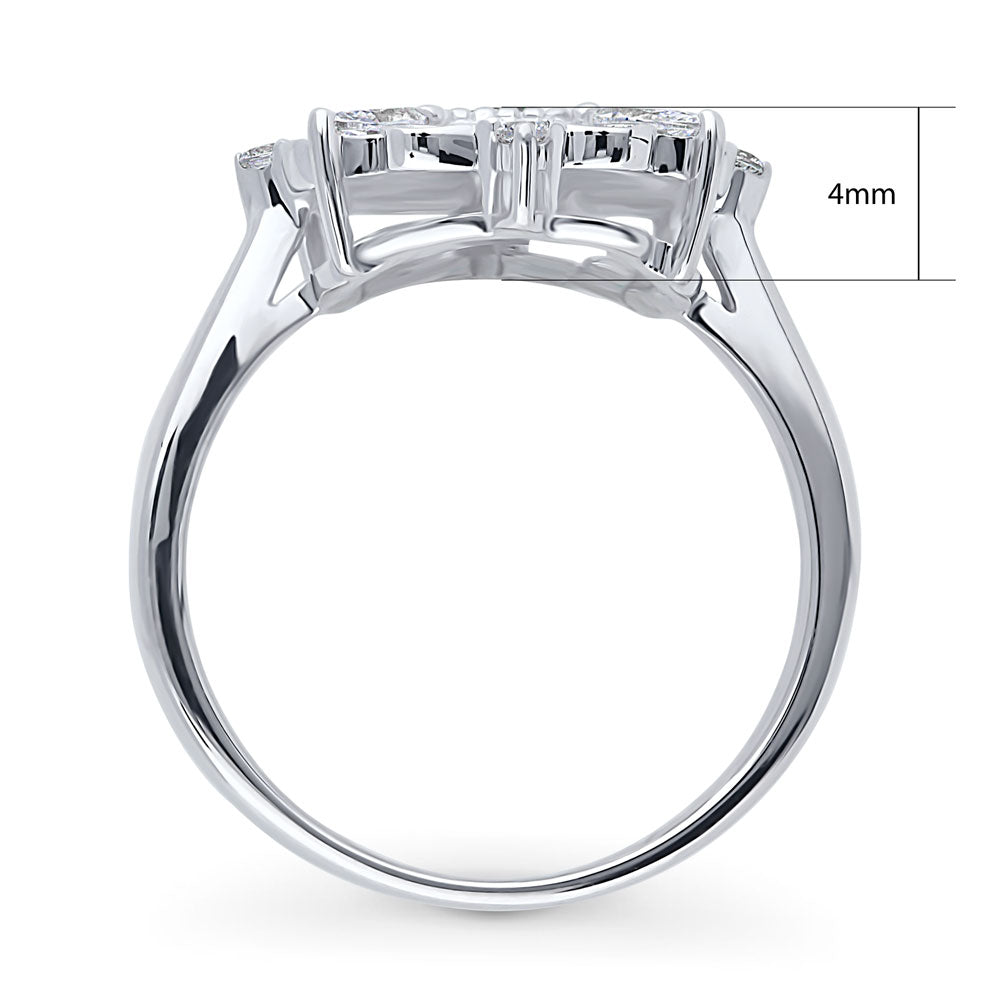 Alternate view of Art Deco Filigree CZ Ring in Sterling Silver, 7 of 11