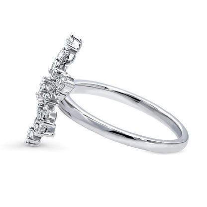 Snowflake CZ Ring in Sterling Silver