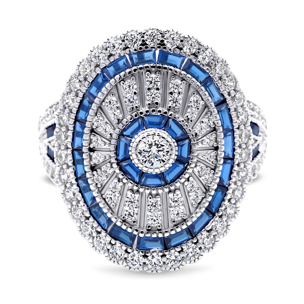 Art Deco Milgrain CZ Ring in Sterling Silver, 1 of 10