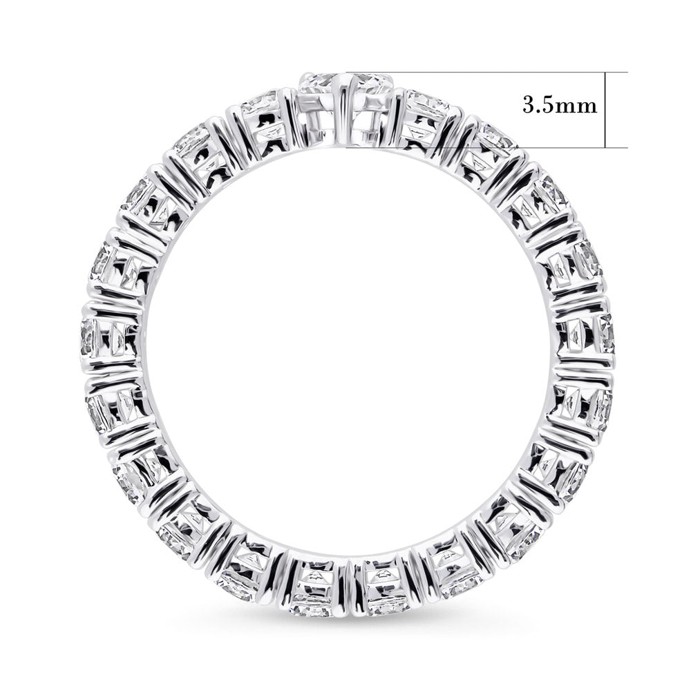 Alternate view of Solitaire 0.25ct Heart CZ Ring in Sterling Silver, 8 of 10
