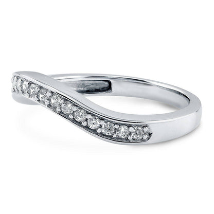 Pave CZ Eternity Ring in Sterling Silver