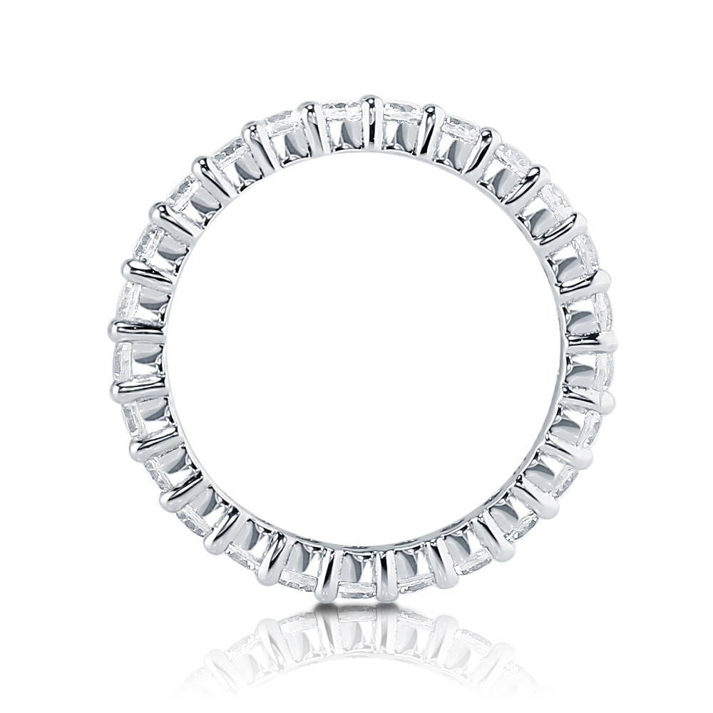 Pave CZ Eternity Ring in Sterling Silver