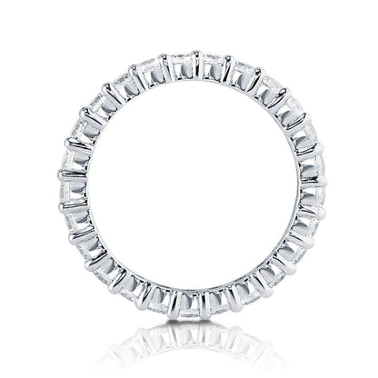 Pave CZ Eternity Ring in Sterling Silver