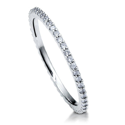 Pave CZ Eternity Ring in Sterling Silver