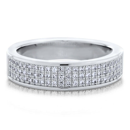 Pave CZ Eternity Ring in Sterling Silver