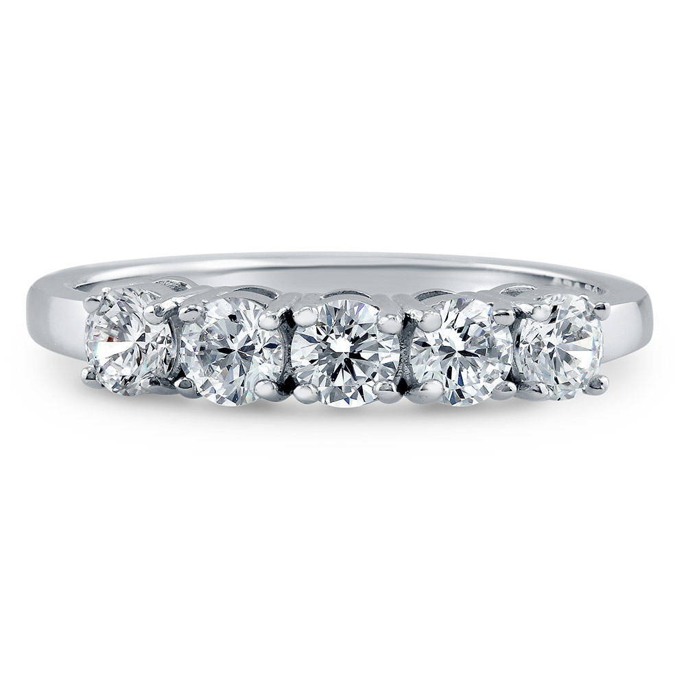 5-Stone CZ Ring in Sterling Silver, 1 of 7