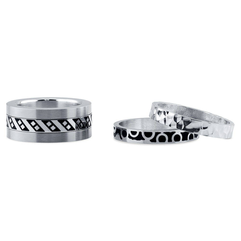 Hammered Band in Stainless Steel