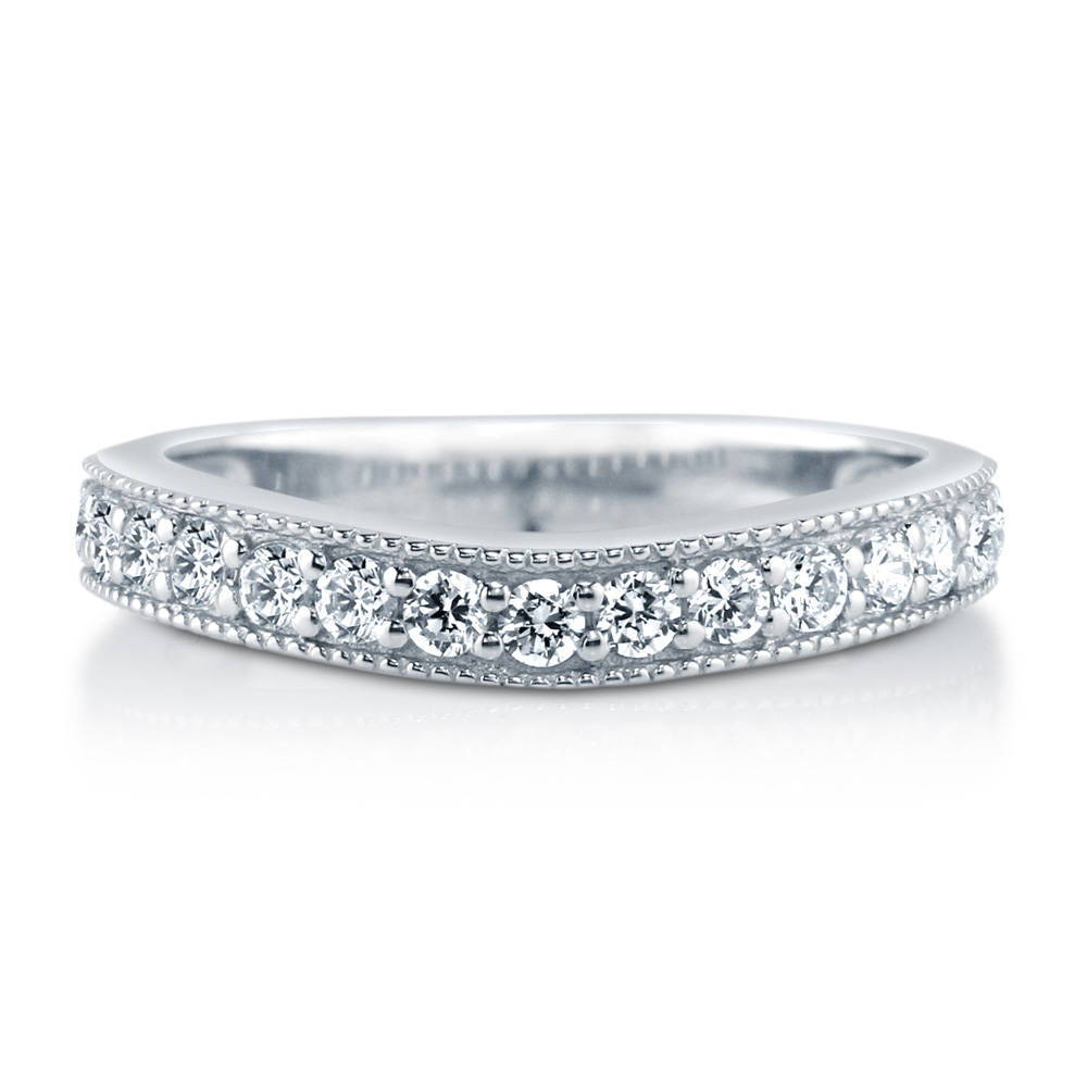 Pave CZ Eternity Ring in Sterling Silver