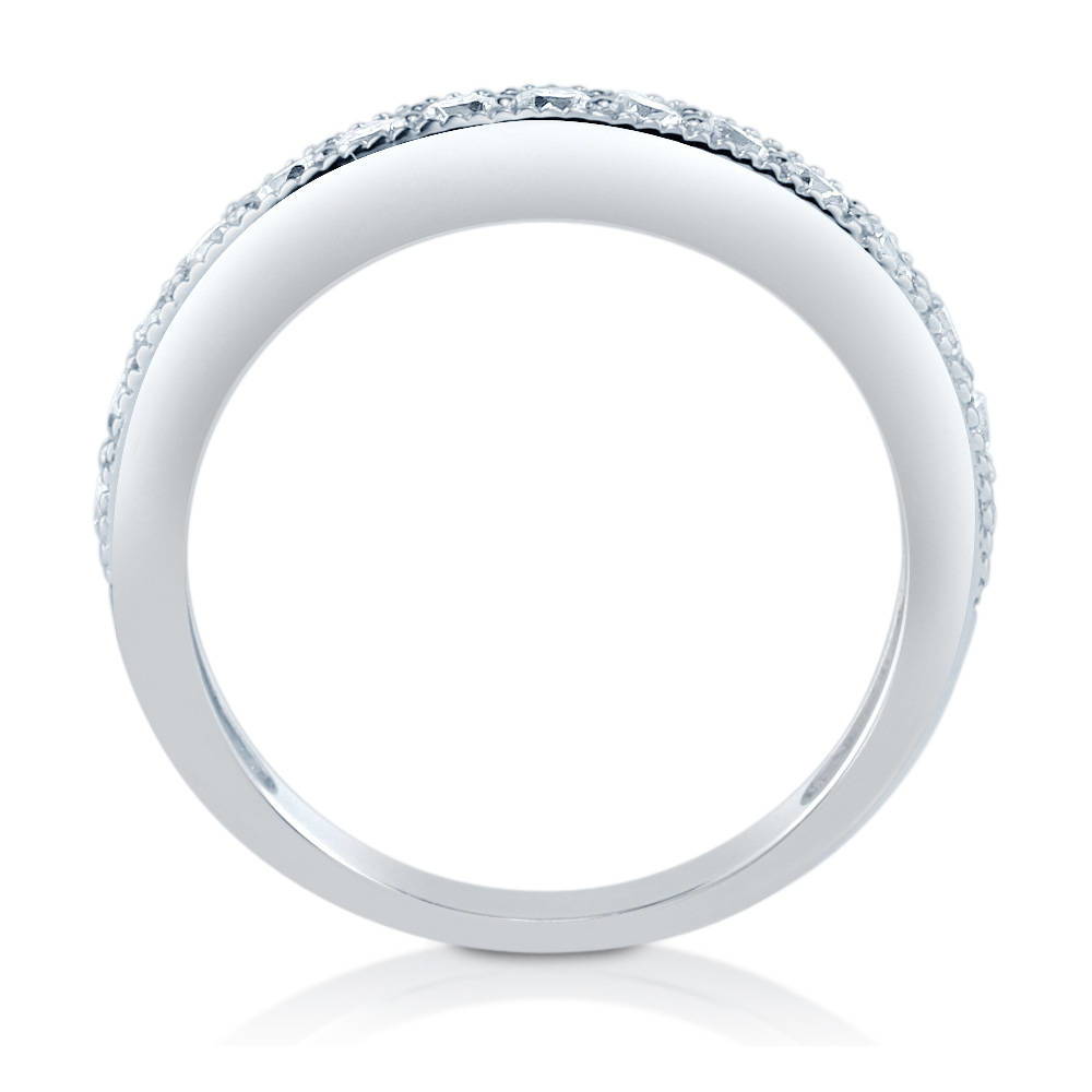 Pave CZ Eternity Ring in Sterling Silver
