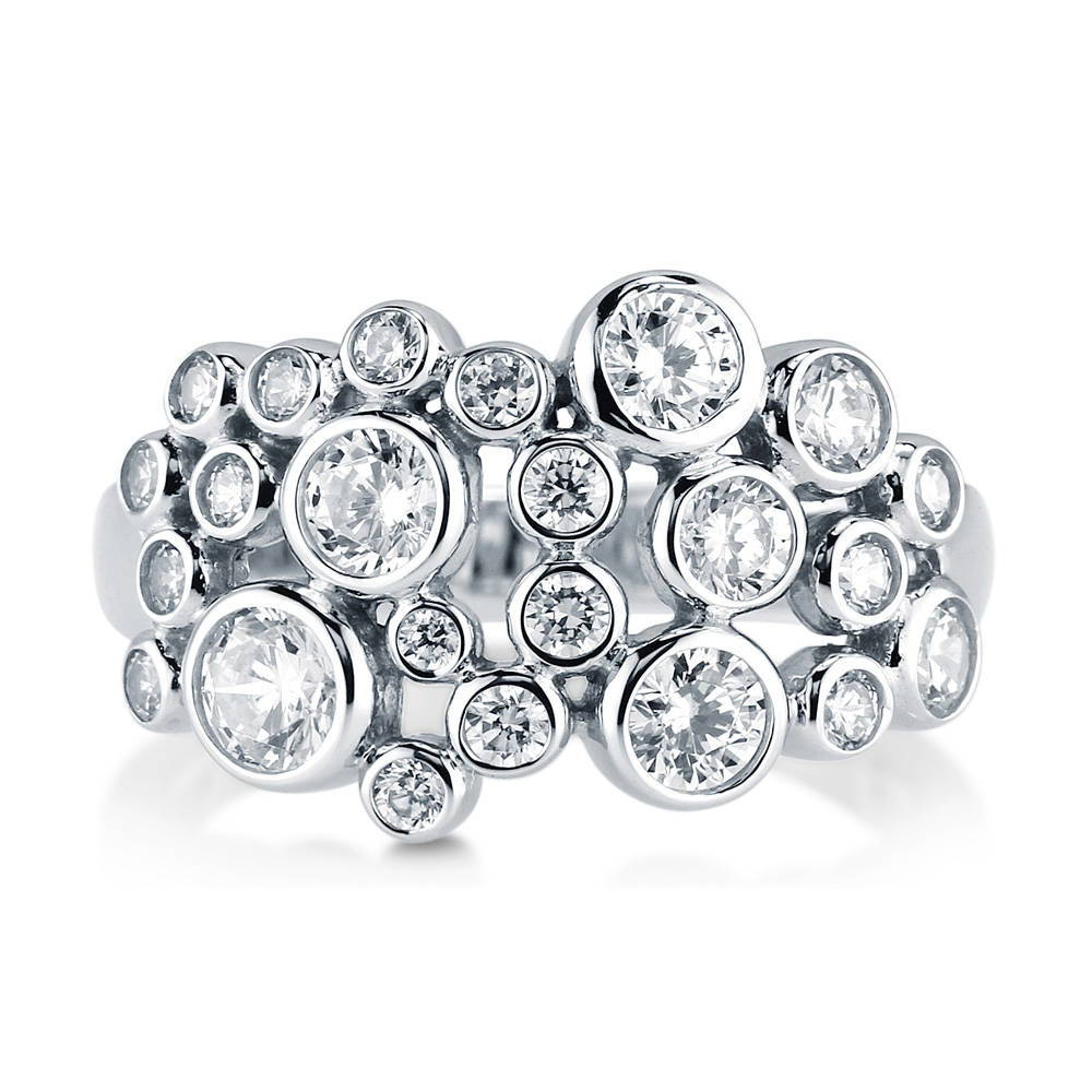 Bubble CZ Ring in Sterling Silver, 1 of 9