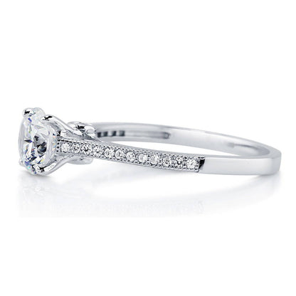 Solitaire 1ct CZ Ring in Sterling Silver