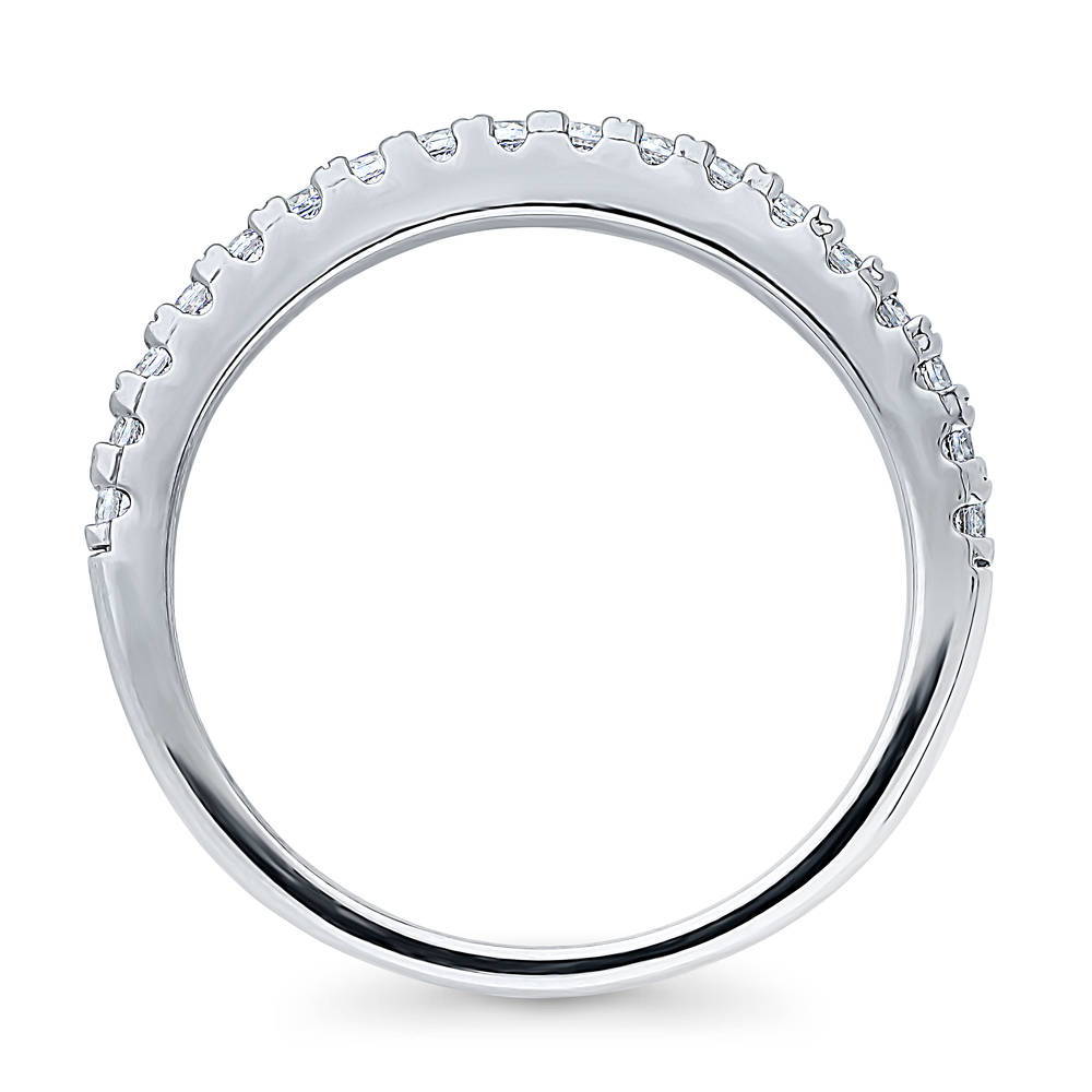 Alternate view of Pave CZ Eternity Ring in Sterling Silver, 8 of 9