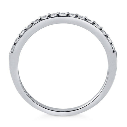 Pave CZ Eternity Ring in Sterling Silver