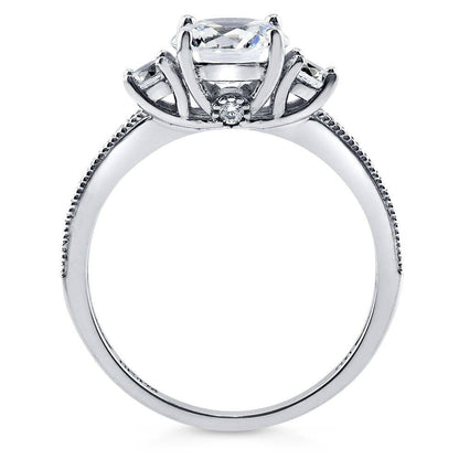 3-Stone 1.25ct CZ Ring in Sterling Silver