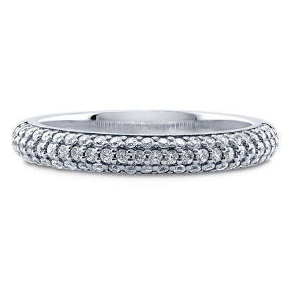 Pave CZ Eternity Ring in Sterling Silver