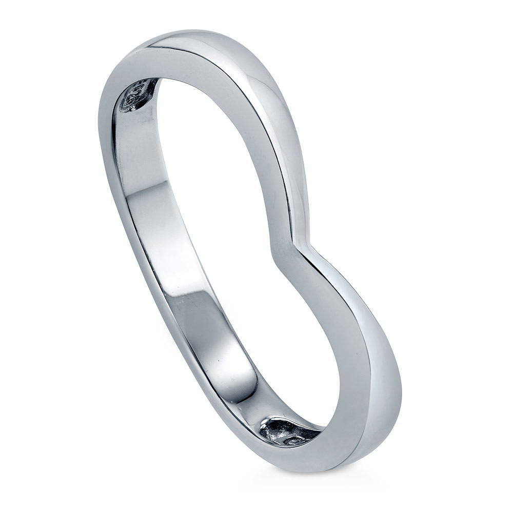 Wishbone Curved Band in Sterling Silver