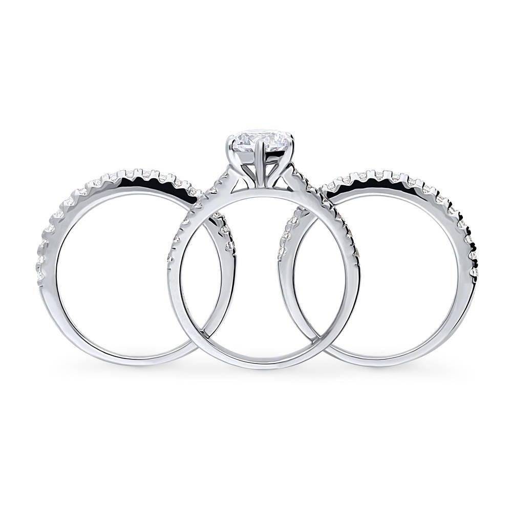 Solitaire 1.25ct CZ Ring Set in Sterling Silver